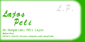 lajos peli business card